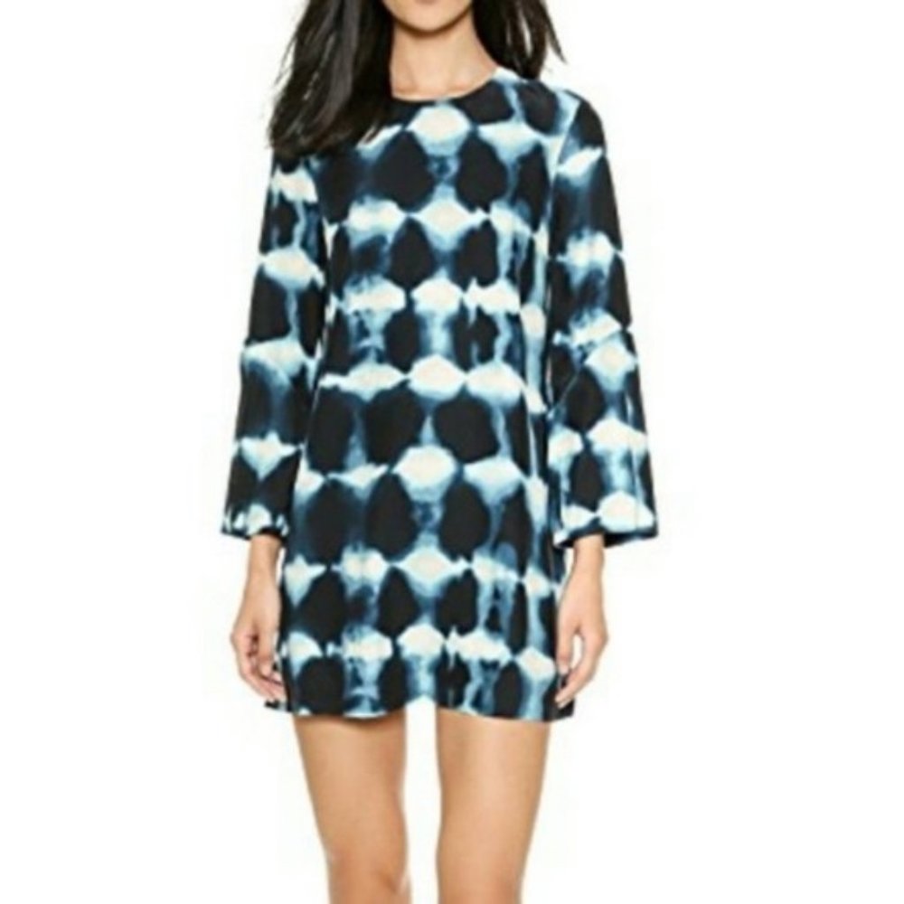 Elizabeth and James Blue Tie Dye Dress, Size Medium